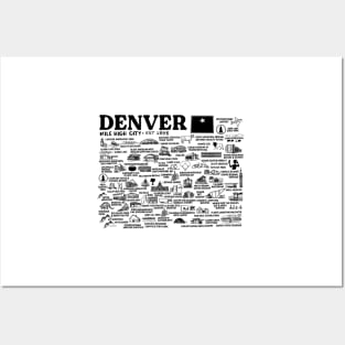 Denver Map Posters and Art